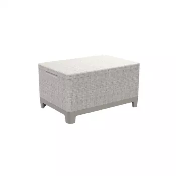 KETER trädgårdsbord/förvaringslåda Scandi Storage Table grusgrå/ljusbeige