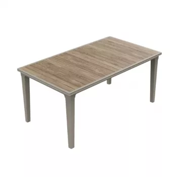 KETER trädgårdsbord Deco Futura askträton/beige