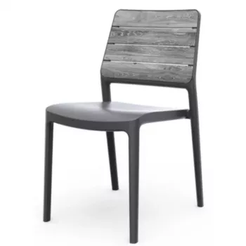 KETER trädgårdsstol Deco Porto ljusgrå/grå