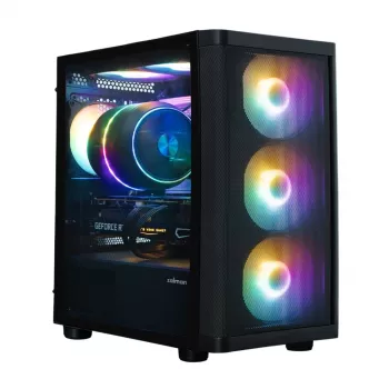Zalman M4 SE svart mATX Mini Tower PC-chassi med 6x 120mm FRGB-fläktar