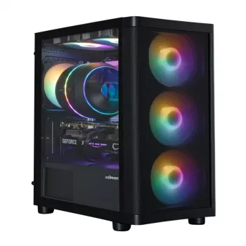 Zalman M4 SE svart mATX Mini Tower PC-chassi med 6x 120mm FRGB-fläktar