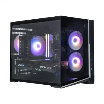 Zalman D30 svart mATX mini tower PC-chassi med 3x 120 mm ARGB-fläktar och härdat glassidoparti
