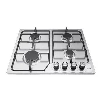 ISEASY MGBG-604C fristående gasspis med 65L ugn och grill, rostfritt stål