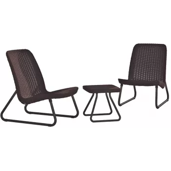 KETER trädgårdsmöbelset Rio Patio set brun