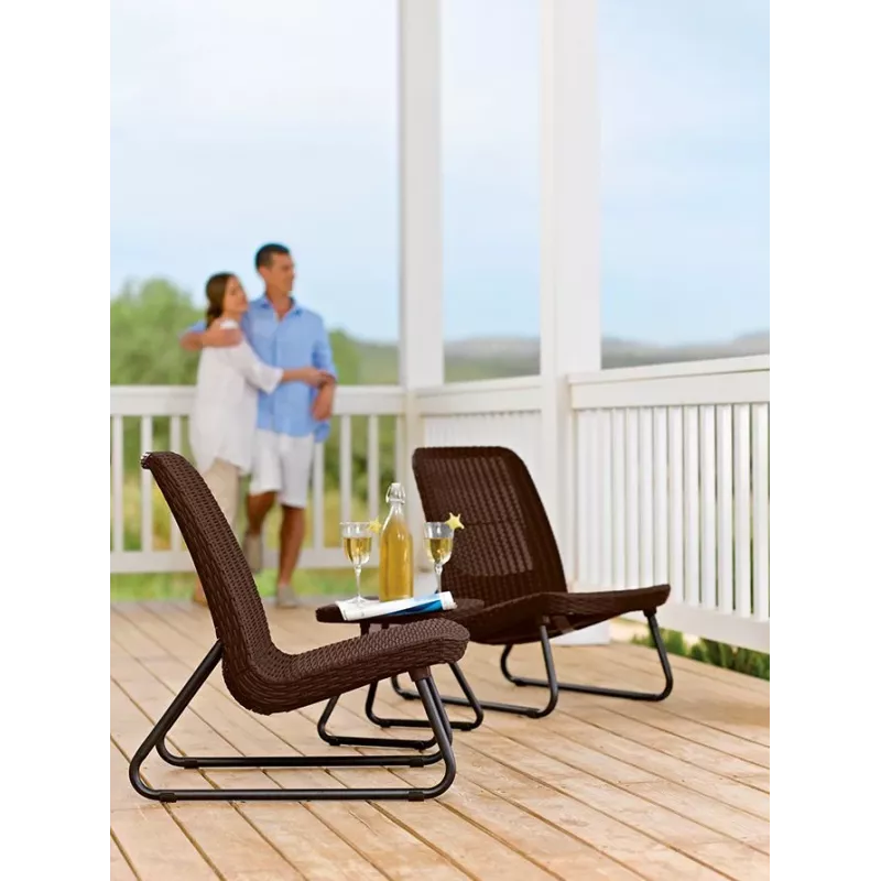 KETER trädgårdsmöbelset Rio Patio set brun
