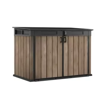 KETER trädgårdsbod Deco Horizontal skjul askträton