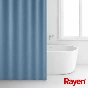 RAYEN duschdraperi 180x200 cm blå, polyester