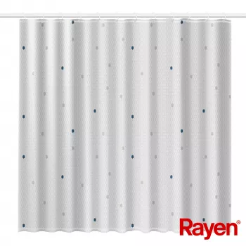 RAYEN duschdraperi 180x200 cm vit, polyester