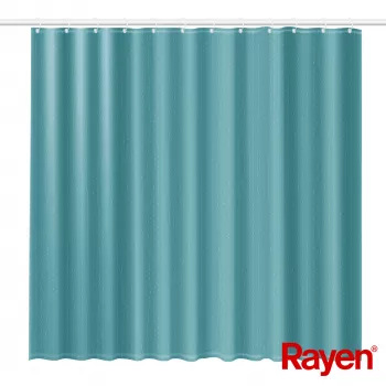RAYEN duschdraperi 180x200 cm ljusblå, polyester