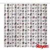 RAYEN duschdraperi 180x200 cm vit/ribbad, PEVA