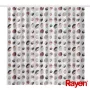 RAYEN duschdraperi 180x200 cm vit/ribbad, PEVA