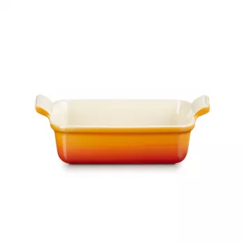 LE CREUSET rektangulär ugnsform Heritage stengods 19x14cm / 1,1L orange
