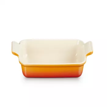 LE CREUSET rektangulär ugnsform Heritage stengods 19x14cm / 1,1L orange