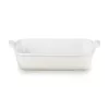Le Creuset rektangulär Heritage stengods ugnsform 26x19cm / 2,4L vit