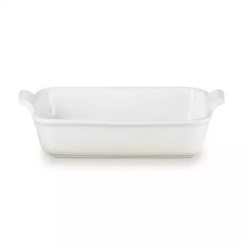 Le Creuset rektangulär Heritage stengods ugnsform 26x19cm / 2,4L vit