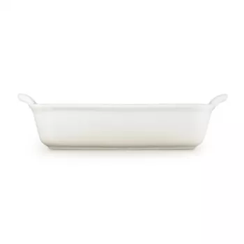 Le Creuset rektangulär Heritage stengods ugnsform 26x19cm / 2,4L vit
