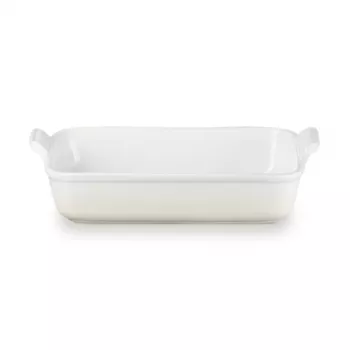 Le Creuset rektangulär Heritage stengods ugnsform 32x24cm / 4L vit