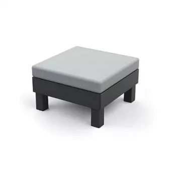 KETER trädgårdspall/bord Element med dyna grå/ljusgrå