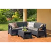 KETER trädgårdsmöbler Corfu Relax set brun