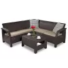 KETER trädgårdsmöbler Corfu Relax set brun