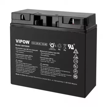 VIPOW batteri typ MC för motorcyklar 12V 25Ah
