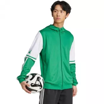 Herr adidas Squadra 25 hoodie sweatshirt grön och vit JP3164 M