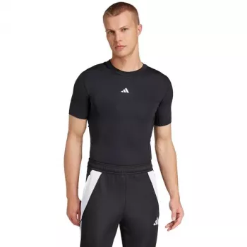 Herr adidas Techfit kortärmad T-shirt svart JP4674 S