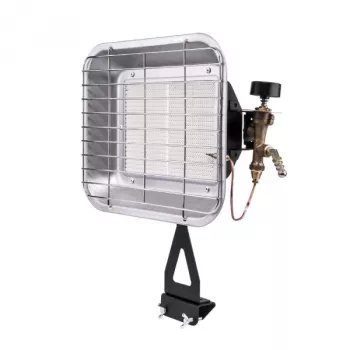RADIANT PG-009G gasstrålevärmare för 11 kg LPG-flaska, 4,2 kW, piezotändning, keramisk brännare, 3 effektlägen