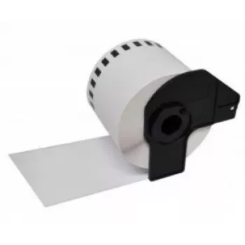 Brother DK22212 kompatibel ändlös etikettrule svart på vit 62mm x 15,25m