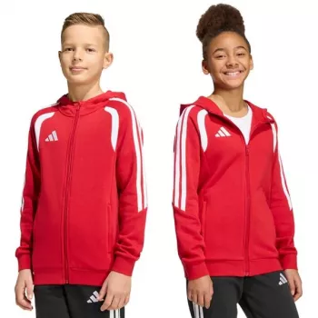 adidas Tiro 26 League Sweat Full Zip Hoodie barn sweatshirt röd KF9101 152cm