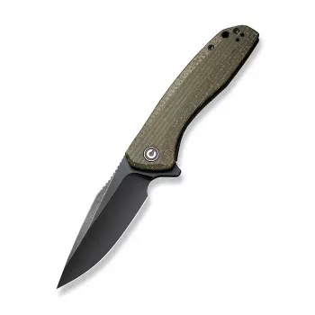 CIVIVI Baklash C801K Folding Knife 9Cr18MoV Green Micarta Coarse