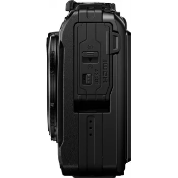OM System Tough TG-7 svart robust kompaktkamera, 12 MP, 4K-video, vattentät 15 m