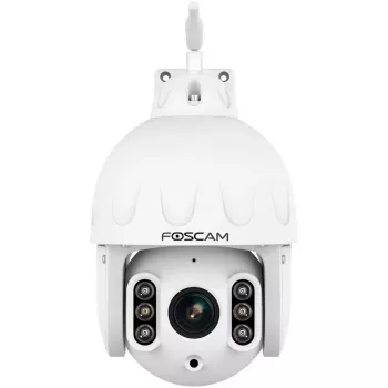 FOSCAM SD8P utomhuskamera med pan/tilt och Wi-Fi, 8MP 4K, 4x optisk zoom, IP66, vit