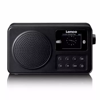 Lenco PDR-033BK portabel DAB+/FM-radio med Bluetooth och uppladdningsbart batteri - svart
