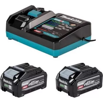 Makita 1916Y1-1 Power Source Kit för 40V XGT-verktyg (2x BL4040F 4,0Ah batterier & DC40RA snabbladdare)