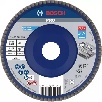 Bosch X571 Best for Metal lamellrondell 125 mm P80 zirkonkorund 2608607338