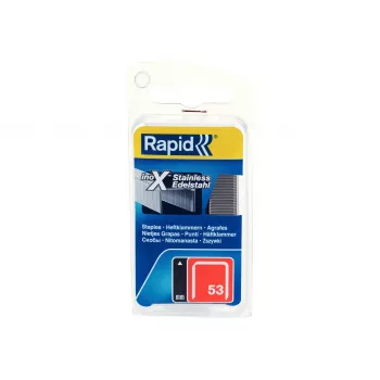 RAPID TOOLS finrådsklammer typ 53, 6 mm, rostfritt stål, liten förpackning, på kort med eurohål, 1 st (40109509)