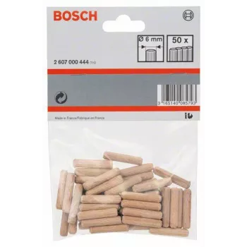 Bosch träplugg 6 mm x 30 mm, 50 st 2607000444