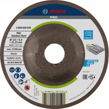 Bosch 2608600539 böjd slipskiva 115 x 22,23 mm, 1 st