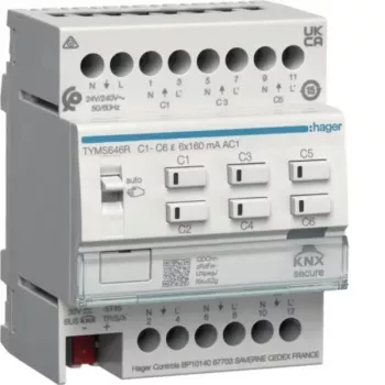 HAGER TYMS646R värmeaktor 6-faldig KNX Secure med controller