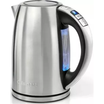 Cuisinart CPK17E-B elektrisk vattenkokare, 1,7 L, 1500 W, rostfritt stål, 6 temperaturinställningar