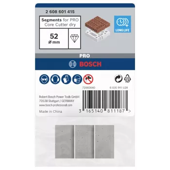 Bosch 2608601415 diamantsegment för torrborrkronor, 3-pack