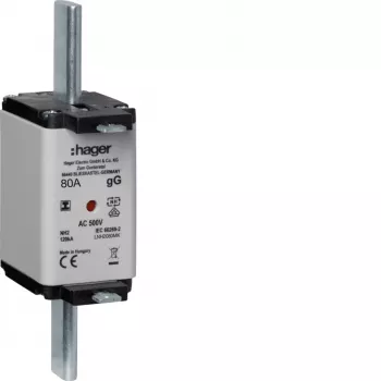 HAGER LNH2080MK NH-säkring 80A 500V gG storlek 2C med indikator