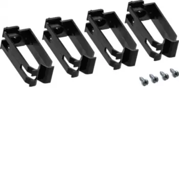 HAGER FZ913 kabelkanalklämma för tehalit.BA7/BA6/BA6S kabelkanaler, 4-pack, renvit