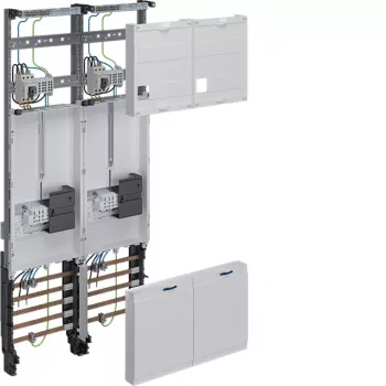 HAGER komplett mätarfält 2 mätarplatser Universal Z H1050 mm 2 fält Hessen Design ZK34C3N