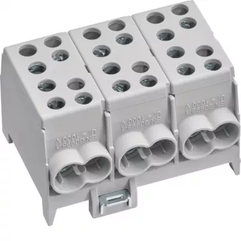 Hager huvudledningsförgreningsklämma KH35L3 3-polig 2x35-2x25mm² grå