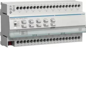HAGER TYMS620D KNX Secure kopplings- och jalousiaktor, 20 kopplings-/10 jalousikanaler, 16 A, DIN-skena