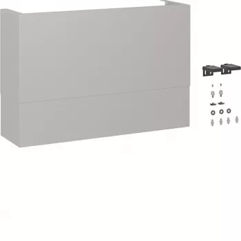 Hager universZ teleskopisk kabelhanteringspanel FZ0800TB, höjd 350-680 mm, djup 205 mm, vit