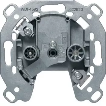 Hager WDF4592 antennuttag 2-faldig TV/FM, infälld, vit