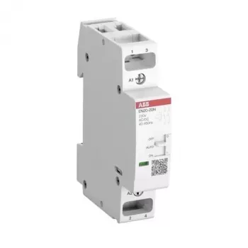 ABB EN20-20N-06 minikontaktor, 2 NO, 24 V AC spole, 20 A AC-1, 9 A AC-3, DIN-skena 1SBE122111R0620